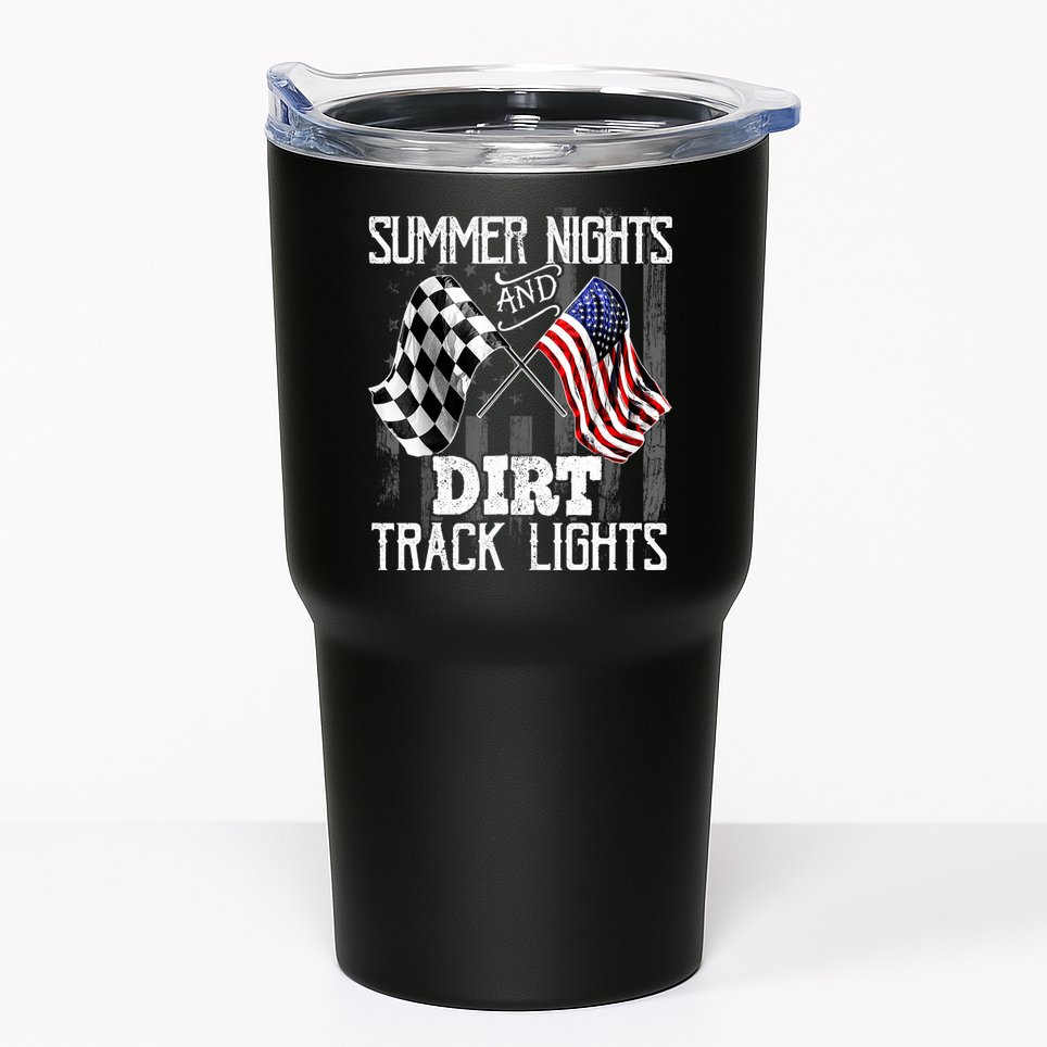 Summer Nights Dirt Track Lights Racing Motocross Gift Tumbler