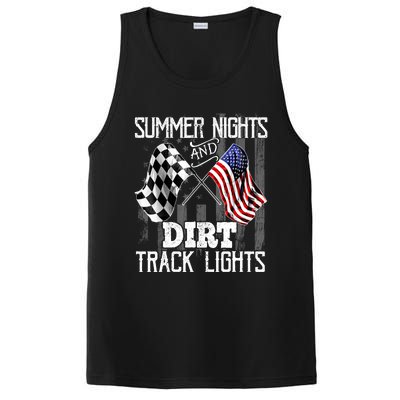 Summer Nights Dirt Track Lights Racing Motocross Gift PosiCharge Competitor Tank