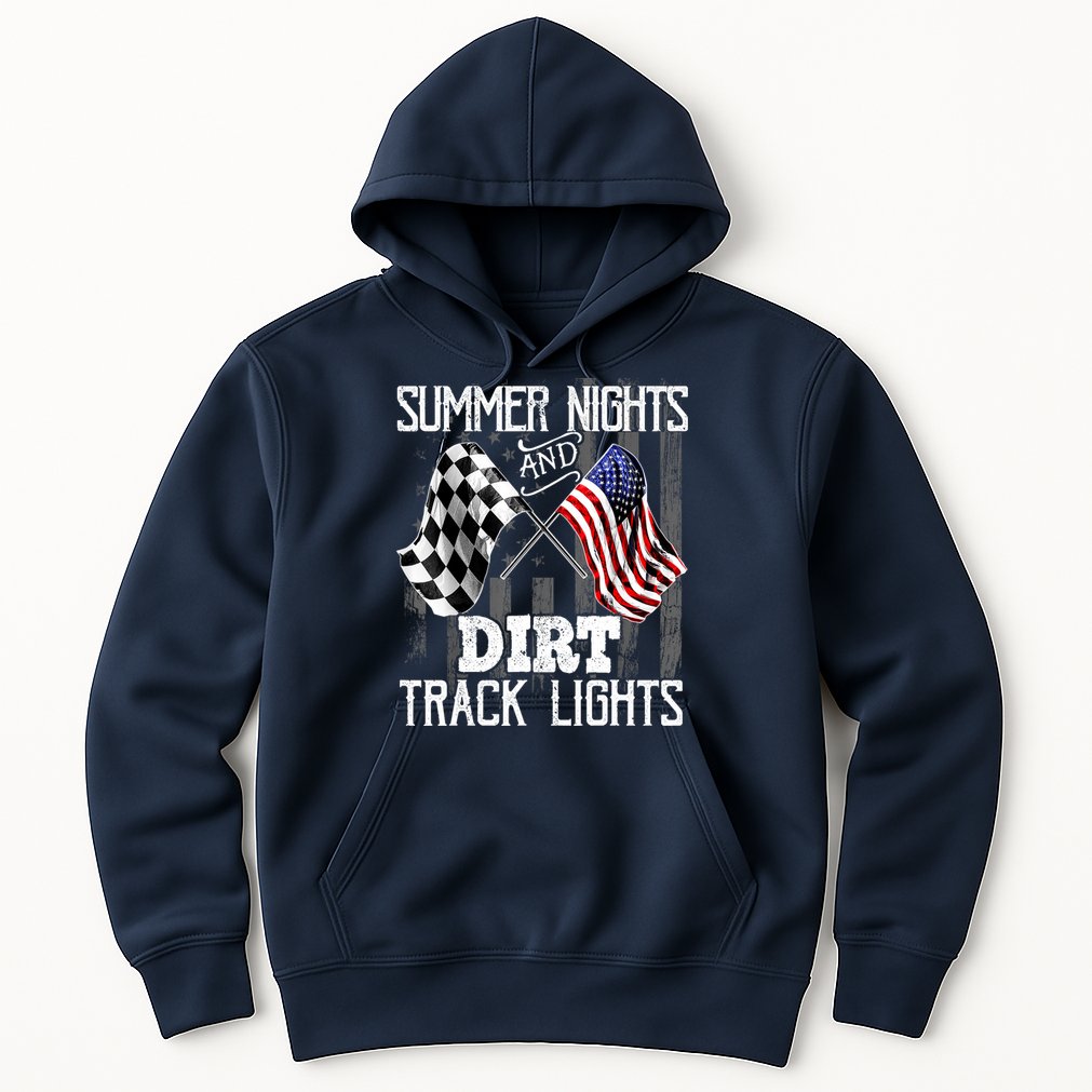 Summer Nights Dirt Track Lights Racing Motocross Gift Hoodie