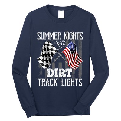 Summer Nights Dirt Track Lights Racing Motocross Gift Long Sleeve Shirt