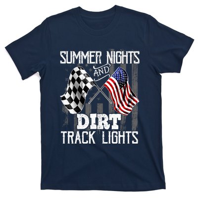 Summer Nights Dirt Track Lights Racing Motocross Gift T-Shirt