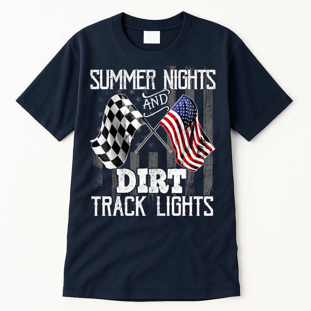 Summer Nights Dirt Track Lights Racing Motocross Gift Tall T-Shirt