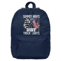 Summer Nights Dirt Track Lights Racing Motocross Gift 16 in Basic Backpack