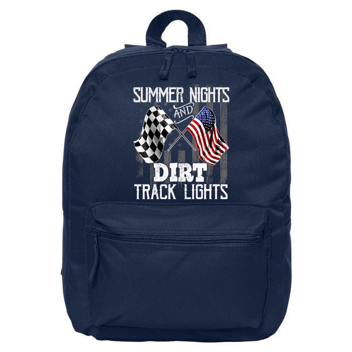 Summer Nights Dirt Track Lights Racing Motocross Gift 16 in Basic Backpack