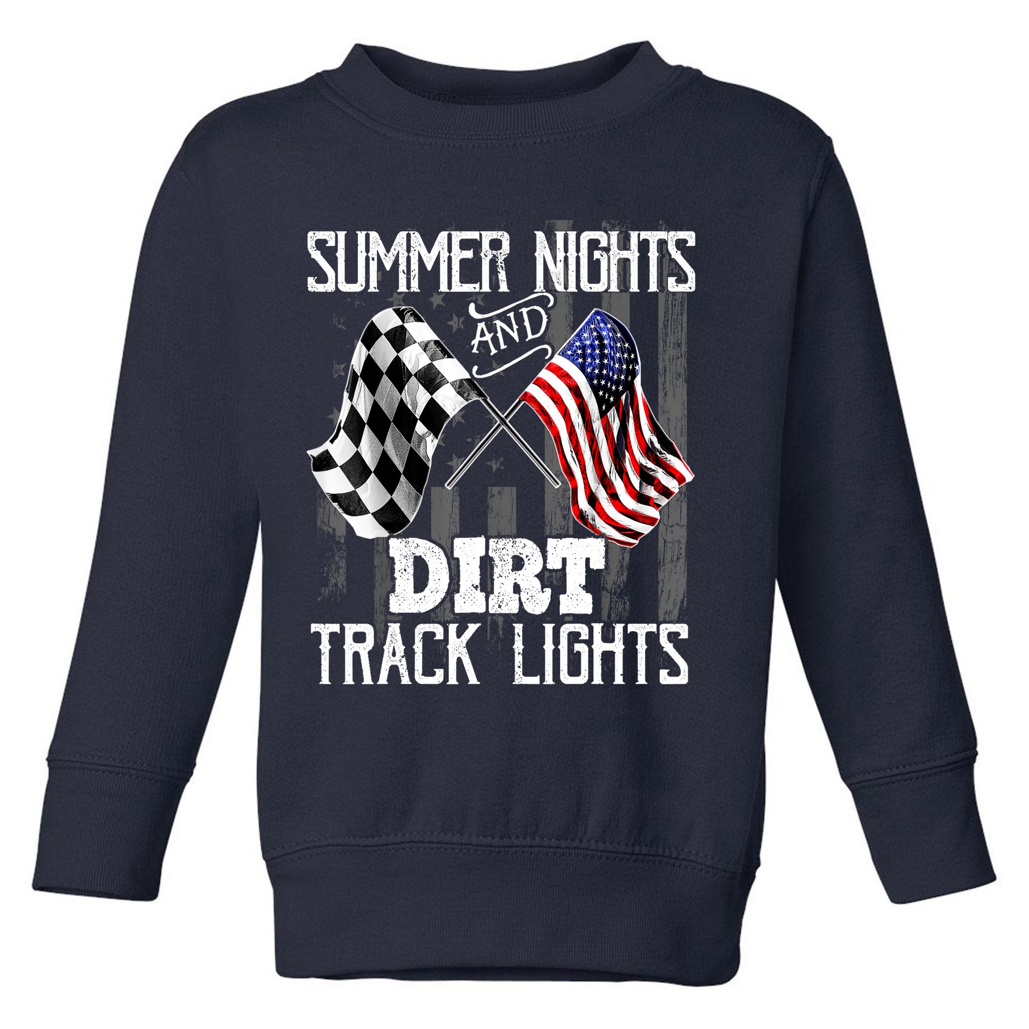 Summer Nights Dirt Track Lights Racing Motocross Gift Toddler Sweatshirt