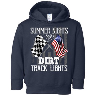 Summer Nights Dirt Track Lights Racing Motocross Gift Toddler Hoodie