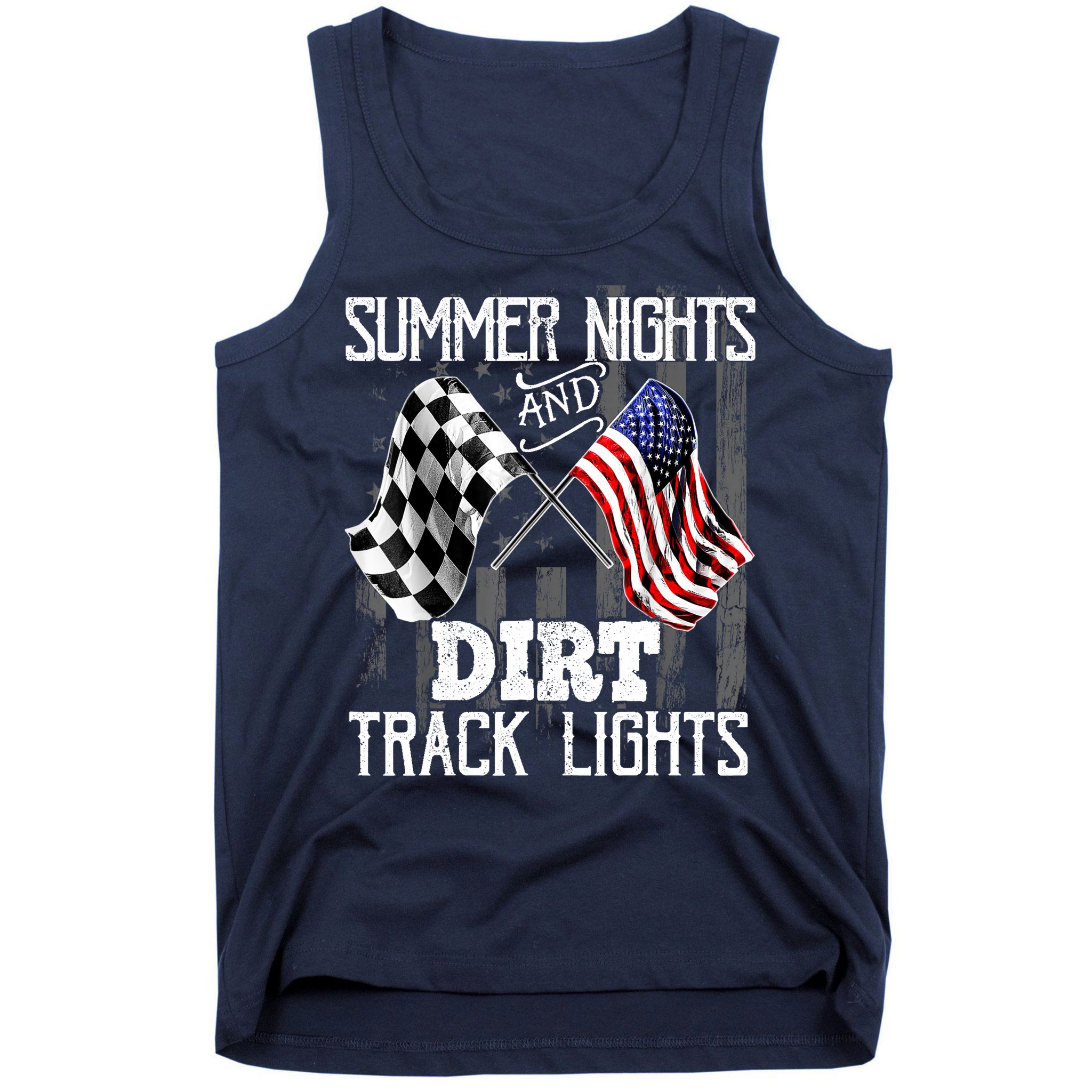 Summer Nights Dirt Track Lights Racing Motocross Gift Tank Top
