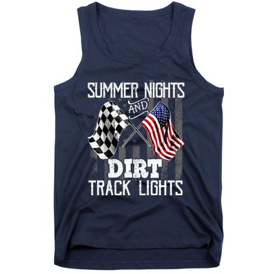 Summer Nights Dirt Track Lights Racing Motocross Gift Tank Top