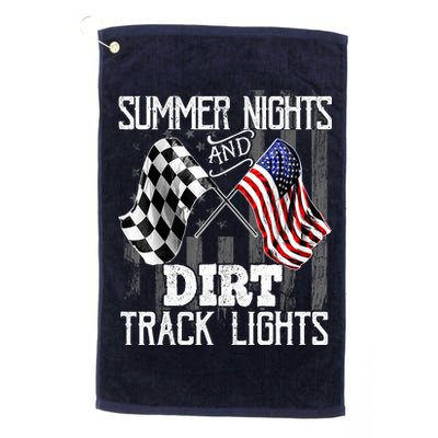 Summer Nights Dirt Track Lights Racing Motocross Gift Golf Towel