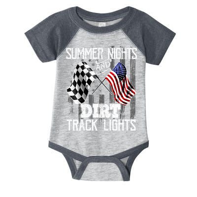 Summer Nights Dirt Track Lights Racing Motocross Gift Infant Baby Jersey Bodysuit