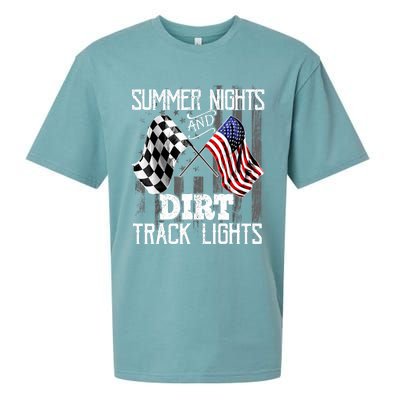 Summer Nights Dirt Track Lights Racing Motocross Gift Sueded Cloud Jersey T-Shirt