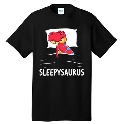 Sleepysaurus Nigh Dinosaur Dino T-Rex Sleep Tall T-Shirt