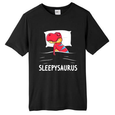 Sleepysaurus Nigh Dinosaur Dino T-Rex Sleep Tall Fusion ChromaSoft Performance T-Shirt