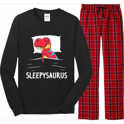 Sleepysaurus Nigh Dinosaur Dino T-Rex Sleep Long Sleeve Pajama Set