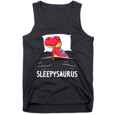 Sleepysaurus Nigh Dinosaur Dino T-Rex Sleep Tank Top