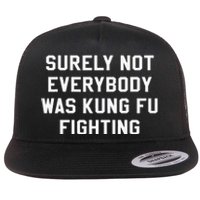 Surely Not Everybody Was Kung Fu Fighting Sarcastic Flat Bill Trucker Hat