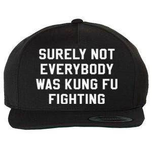 Surely Not Everybody Was Kung Fu Fighting Sarcastic Wool Snapback Cap