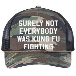 Surely Not Everybody Was Kung Fu Fighting Sarcastic Retro Rope Trucker Hat Cap