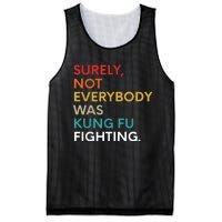 Surely Not Everybody Was Kung Fu Fighting Karate Funny Mesh Reversible Basketball Jersey Tank