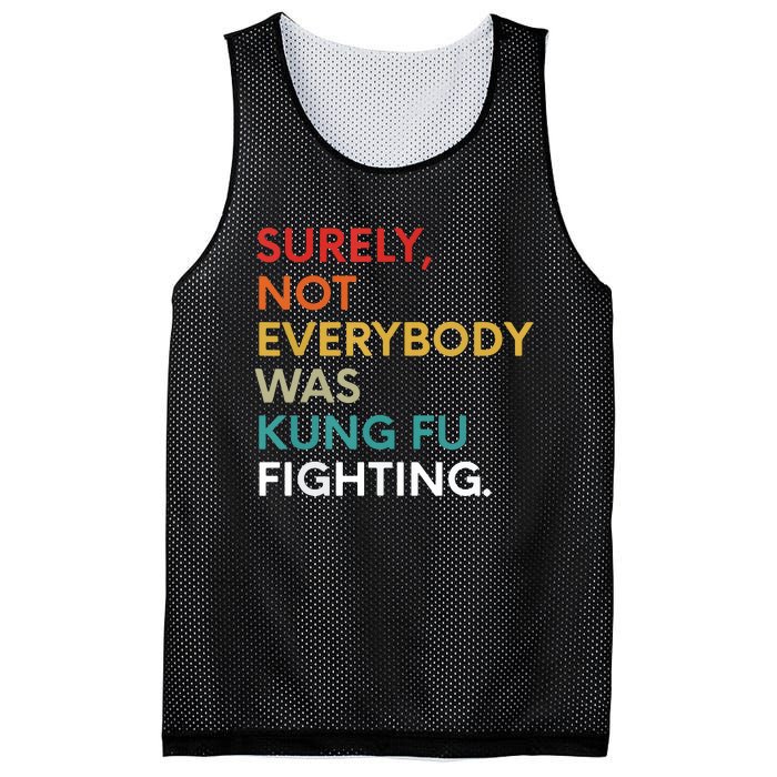 Surely Not Everybody Was Kung Fu Fighting Karate Funny Mesh Reversible Basketball Jersey Tank