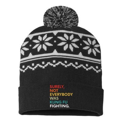 Surely Not Everybody Was Kung Fu Fighting Karate Funny USA-Made Snowflake Beanie