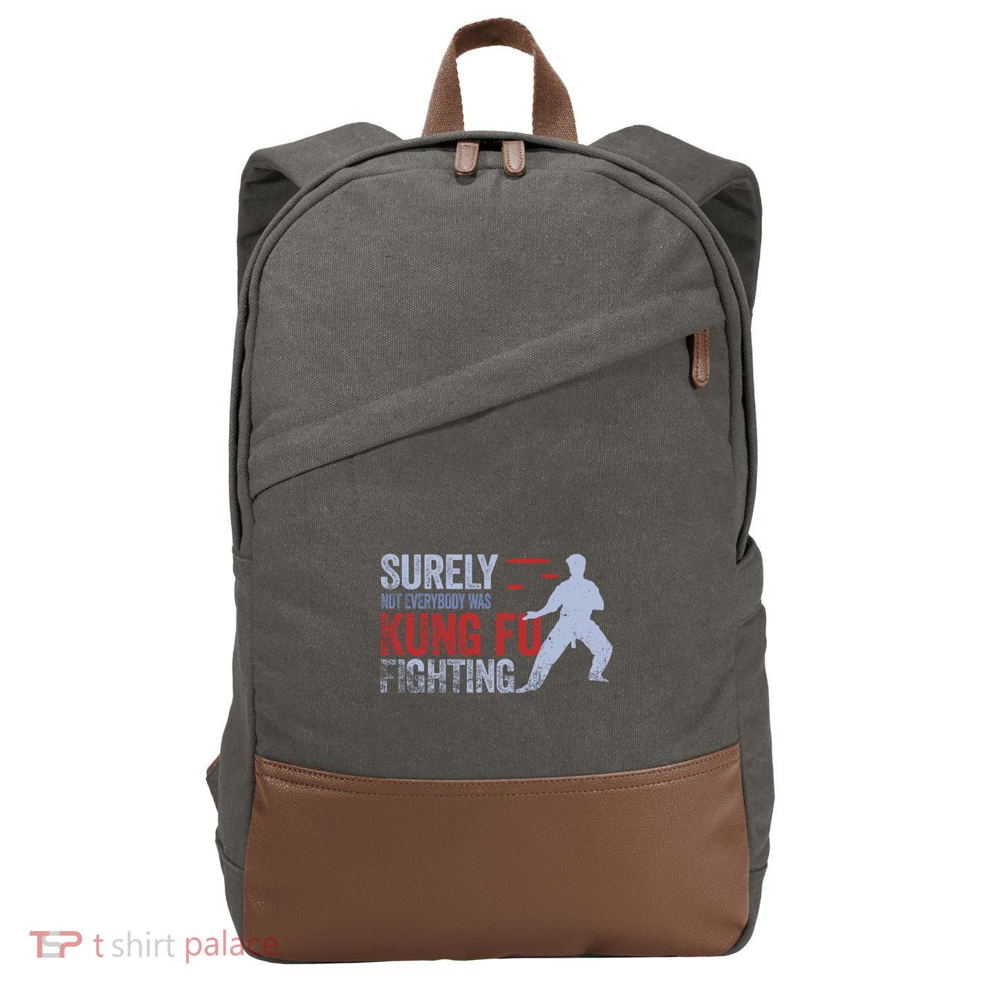 Surely Not Everybody Was Kung Fu Fighting Cotton Canvas Backpack