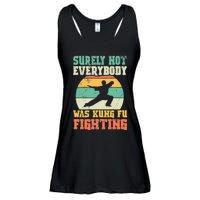 Surely Not Everybody Was Kung Fu Fighting Vintage Retro Ladies Essential Flowy Tank