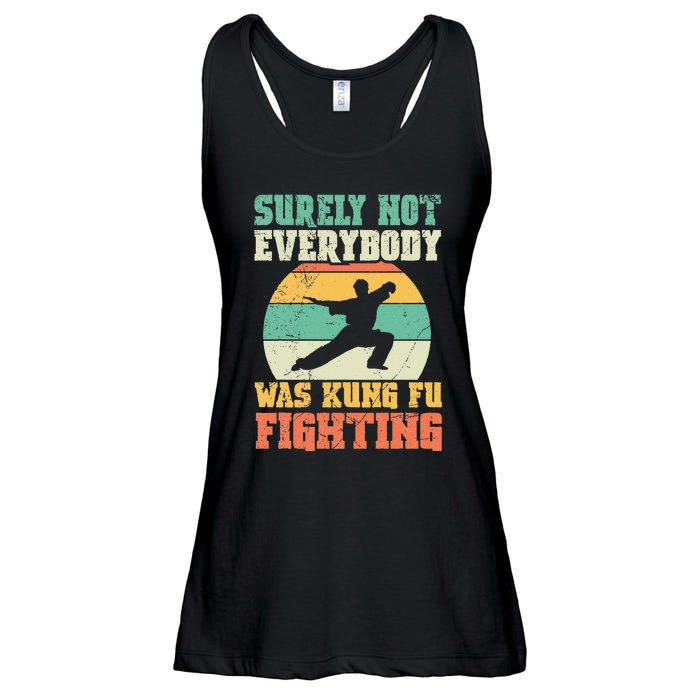 Surely Not Everybody Was Kung Fu Fighting Vintage Retro Ladies Essential Flowy Tank