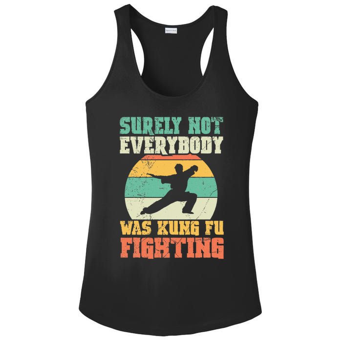 Surely Not Everybody Was Kung Fu Fighting Vintage Retro Ladies PosiCharge Competitor Racerback Tank