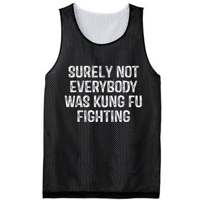 Surely Not Everybody Was Kung Fu Fighting Kung Fu And Karate Mesh Reversible Basketball Jersey Tank