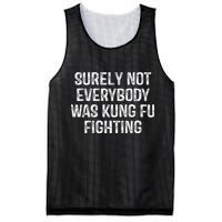 Surely Not Everybody Was Kung Fu Fighting Kung Fu And Karate Mesh Reversible Basketball Jersey Tank