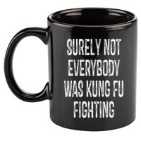 Surely Not Everybody Was Kung Fu Fighting kung Fu and Karate 11oz C Handle Ceramic Mug