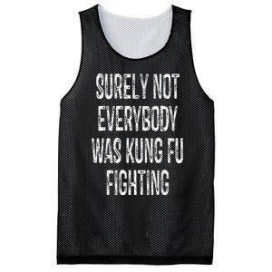 Surely Not Everybody Was Kung Fu Fighting kung Fu and Karate Mesh Reversible Basketball Jersey Tank