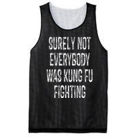 Surely Not Everybody Was Kung Fu Fighting kung Fu and Karate Mesh Reversible Basketball Jersey Tank