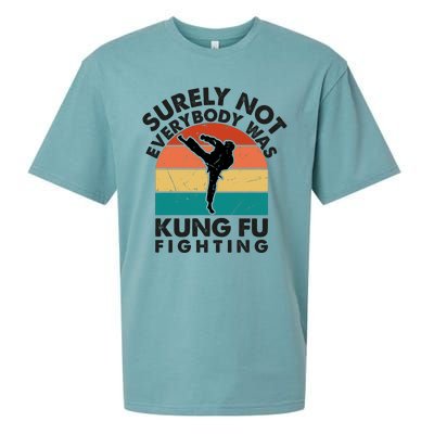 Surely Not Everybody Was Kung Fu Fighting Shirt Funny Shirts Karate Martial Arts Sueded Cloud Jersey T-Shirt