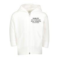 Surley Not Everyone Was Kungfu Fighting Toddler Zip Fleece Hoodie