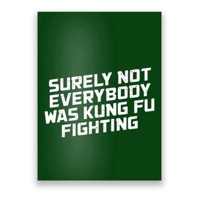 Surely Not Everyone Was Kung Fu Fighting Funny Poster
