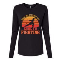 Surely Not Everybody Was Kung Fu Fighting funny wo  Womens Cotton Relaxed Long Sleeve T-Shirt