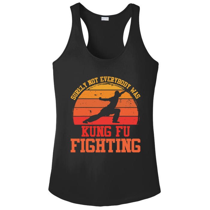 Surely Not Everybody Was Kung Fu Fighting funny wo  Ladies PosiCharge Competitor Racerback Tank