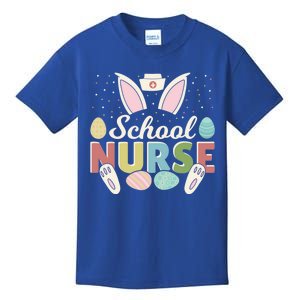 School Nurse Easter Eggs Bunny Rabbit Ears Easter Day Gift Kids T-Shirt