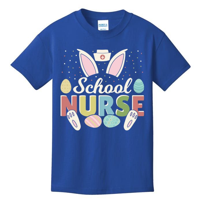 School Nurse Easter Eggs Bunny Rabbit Ears Easter Day Gift Kids T-Shirt