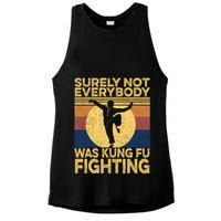 Surely Not Everybody Was Kung Fu Fighting Kung Fu Karate Ladies PosiCharge Tri-Blend Wicking Tank