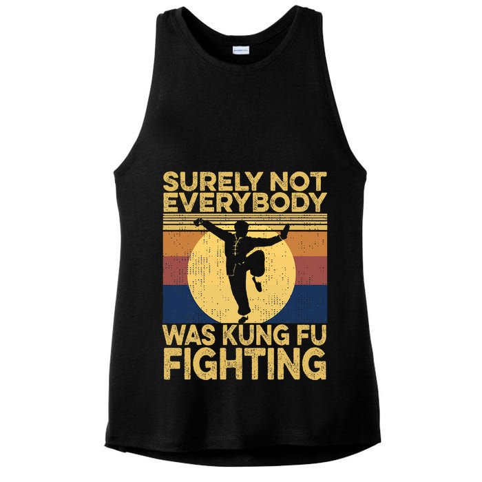Surely Not Everybody Was Kung Fu Fighting Kung Fu Karate Ladies PosiCharge Tri-Blend Wicking Tank