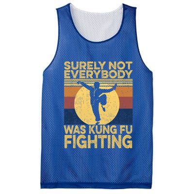 Surely Not Everybody Was Kung Fu Fighting Kung Fu Karate Mesh Reversible Basketball Jersey Tank