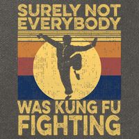 Surely Not Everybody Was Kung Fu Fighting Kung Fu Karate Cotton Canvas Backpack