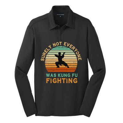 Surely Not Everyone Was Kung Fu Fighting Silk Touch Performance Long Sleeve Polo