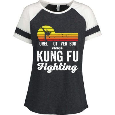 Surely Not Everybody Was Kung Fu Fighting Funny Karate Enza Ladies Jersey Colorblock Tee