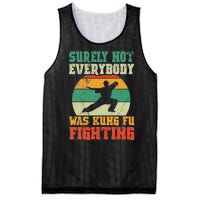 Surely Not Everybody Was Kung Fu Fighting Vintage Retro Mesh Reversible Basketball Jersey Tank