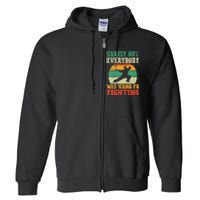 Surely Not Everybody Was Kung Fu Fighting Vintage Retro Full Zip Hoodie