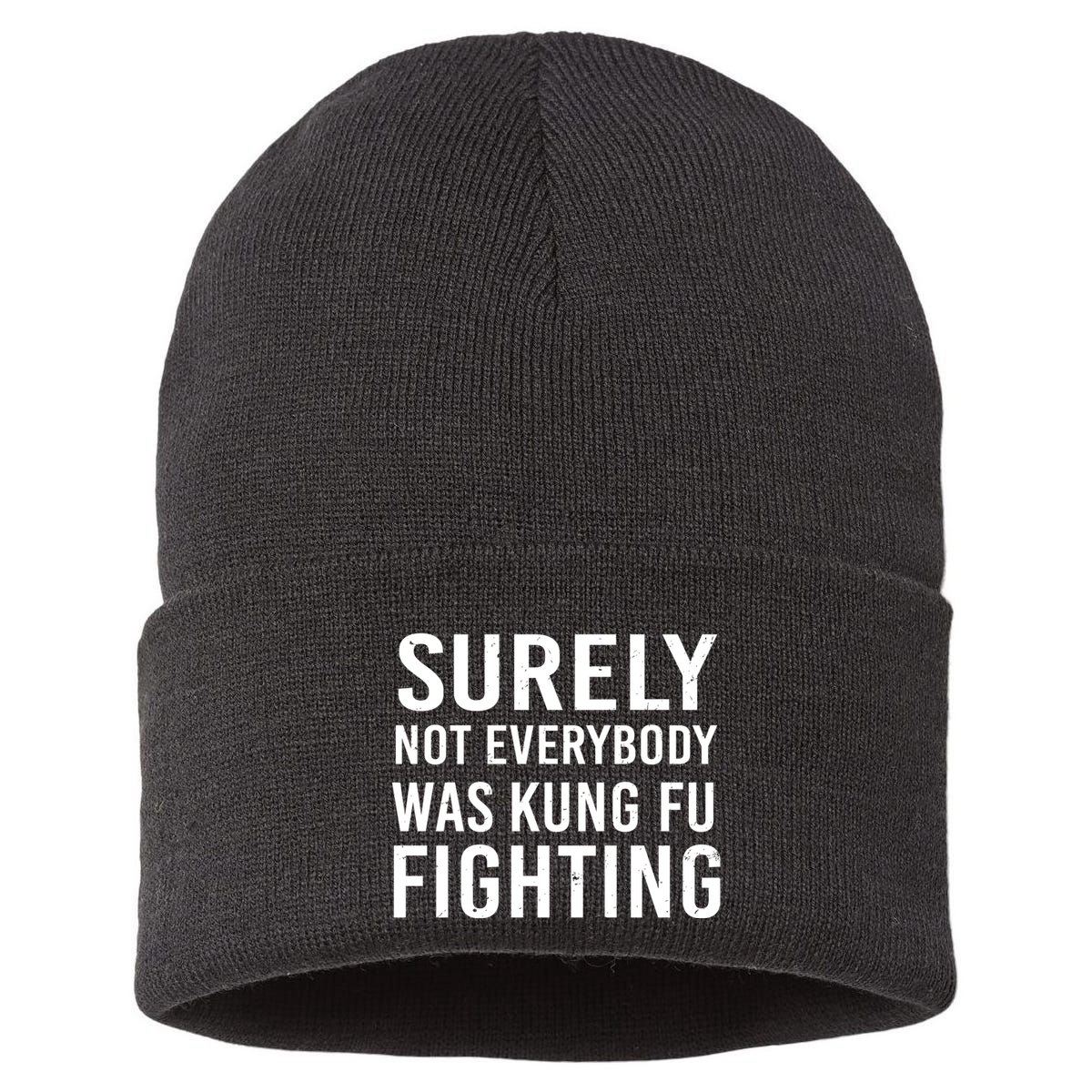 Surely Not Everybody Was Kung Fu Fighting Sustainable Knit Beanie
